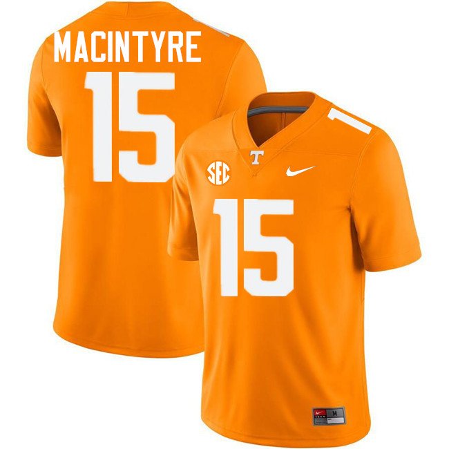 #15 George MacIntyre UT Vols Jerseys,Tennessee Volunteers College Football Jerseys Stitched-Orange